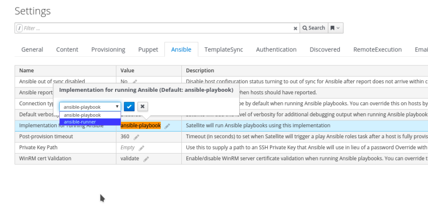 Satellite 6.6 settings