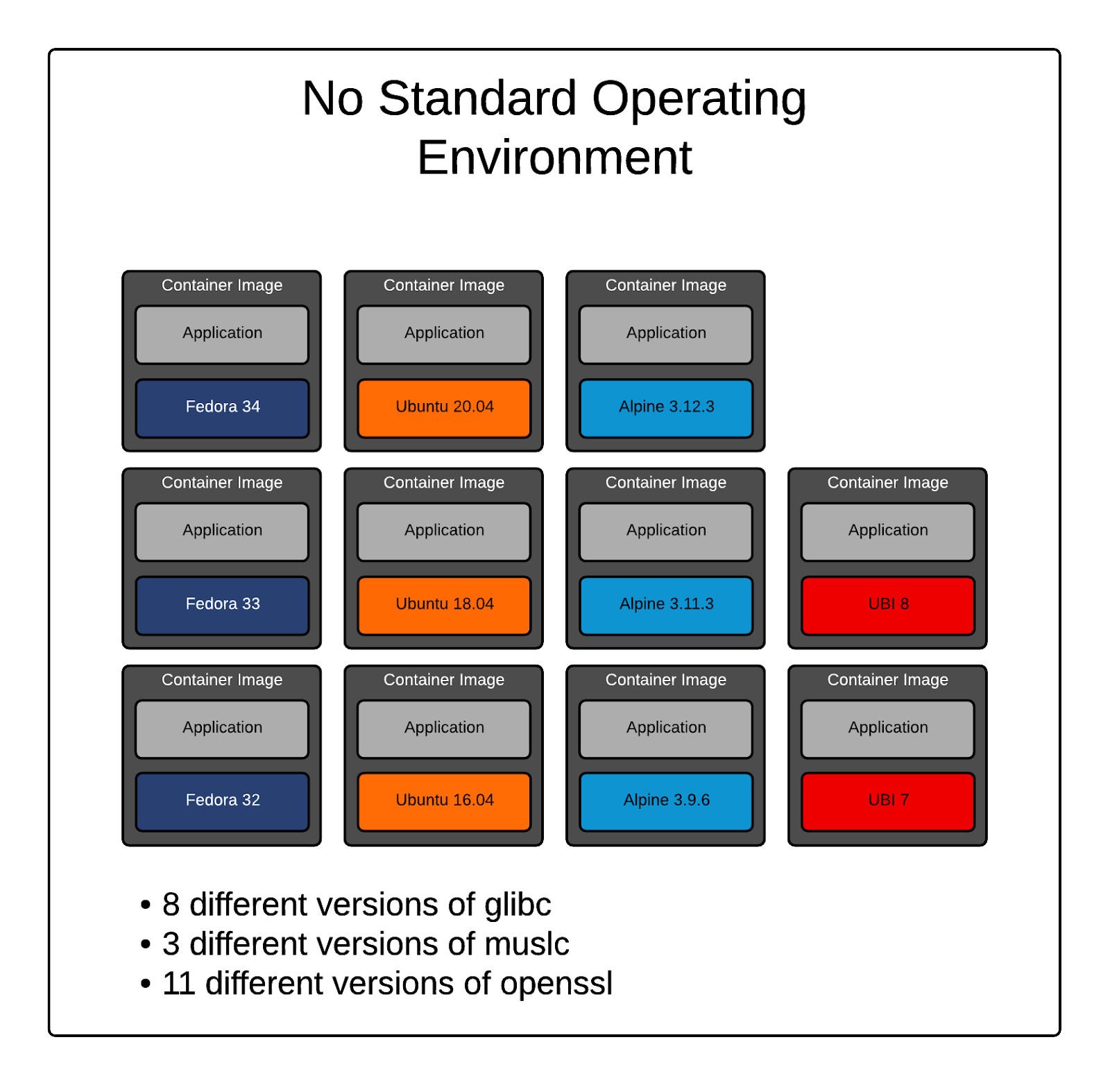 Figure 1: No standard operating environment diagram