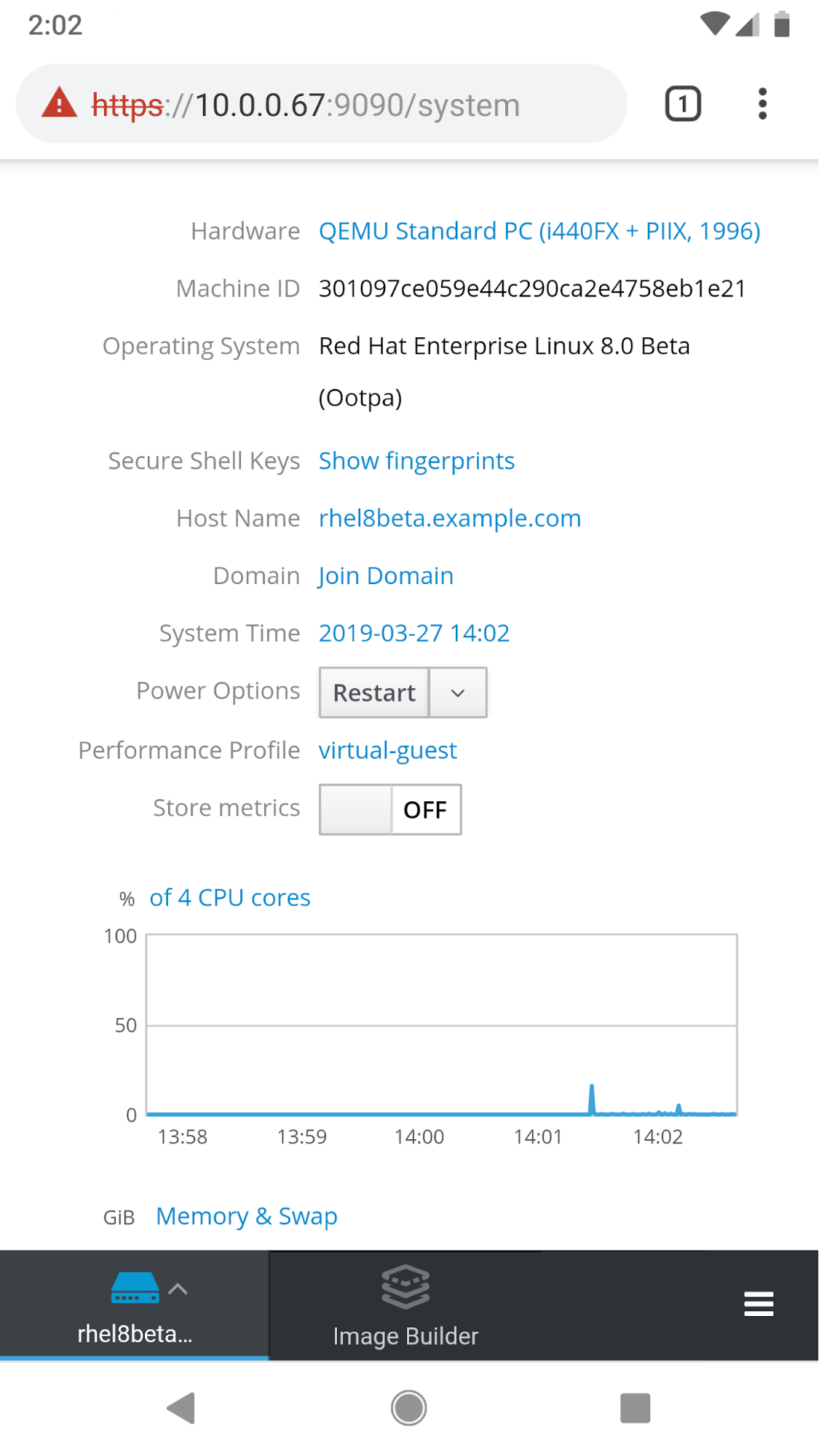 RHEL 8 Web Console Fig 2