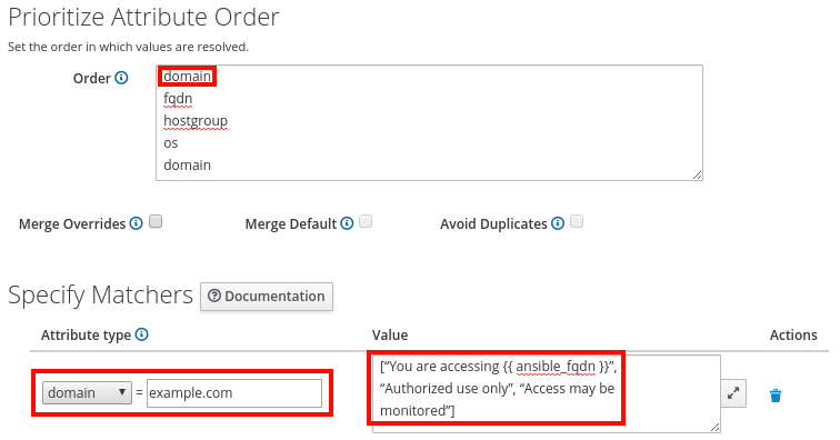 Figure 4: Prioritize attribute order