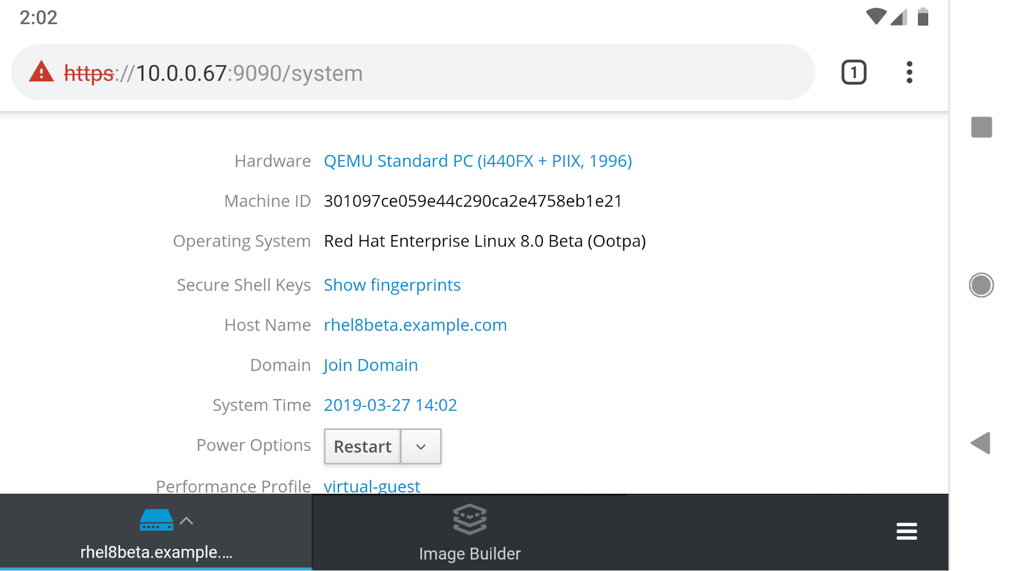 RHEL 8 Web Console Fig 3