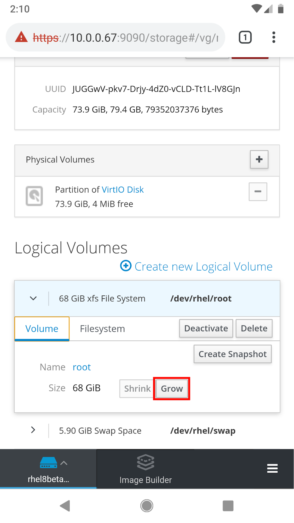 RHEL 8 Web Console Fig 7