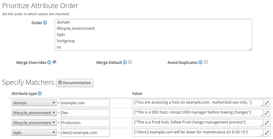 Prioritize attribute order