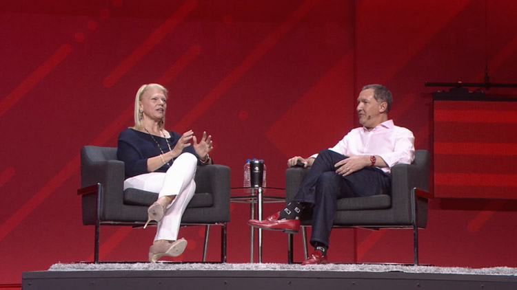 Jim Whitehurst and Ginni Rometty