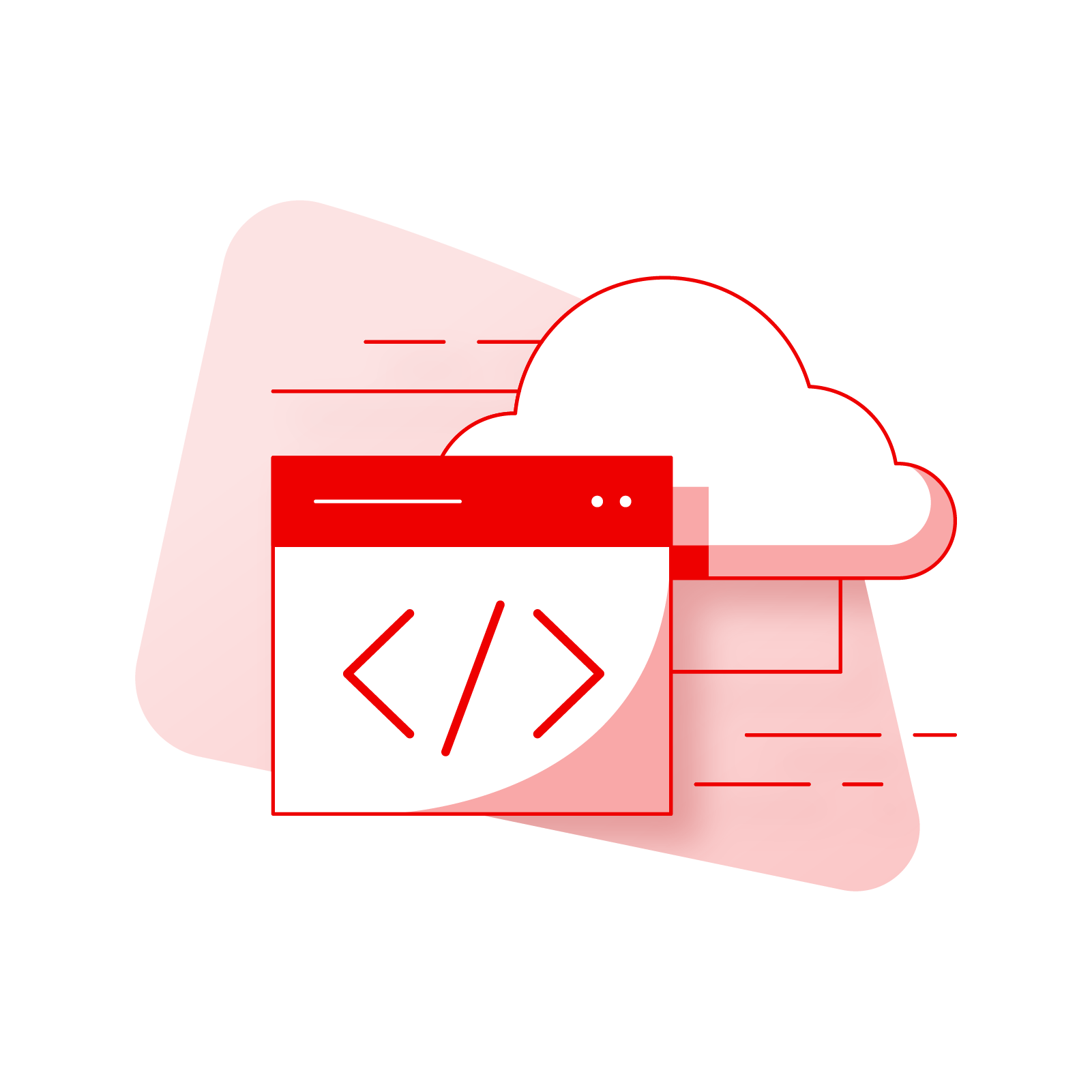 Abstract illustration of an developer application