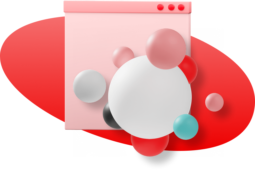 Open Source development model represented by colorful bubbles emerging from a browser window