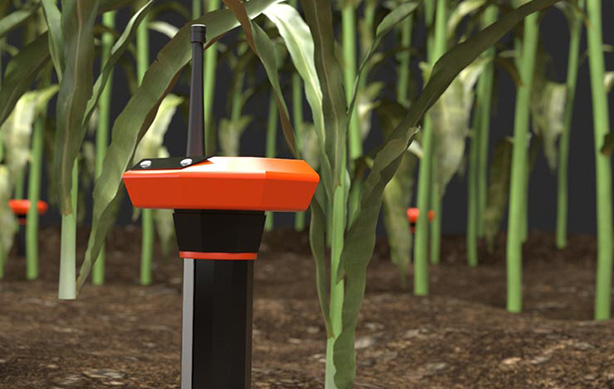 Sensor instrument in soil