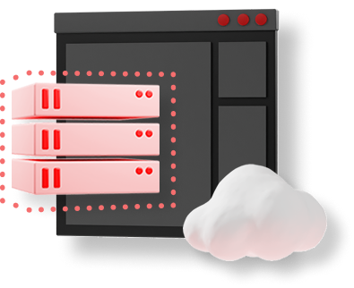 Virtual machine pictured with cloud asset next to it 