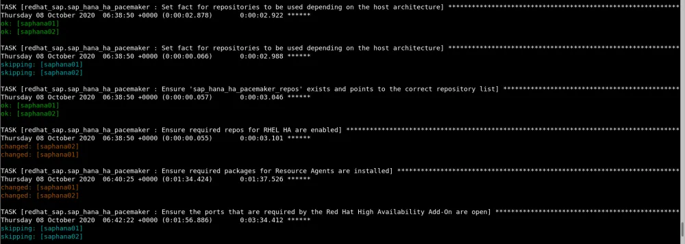SAP HANA Scale-up 14 playbook running part 2