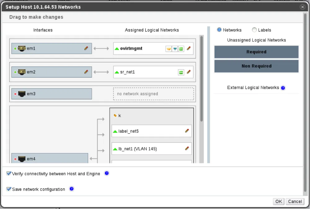 Setup host_verify connectivity