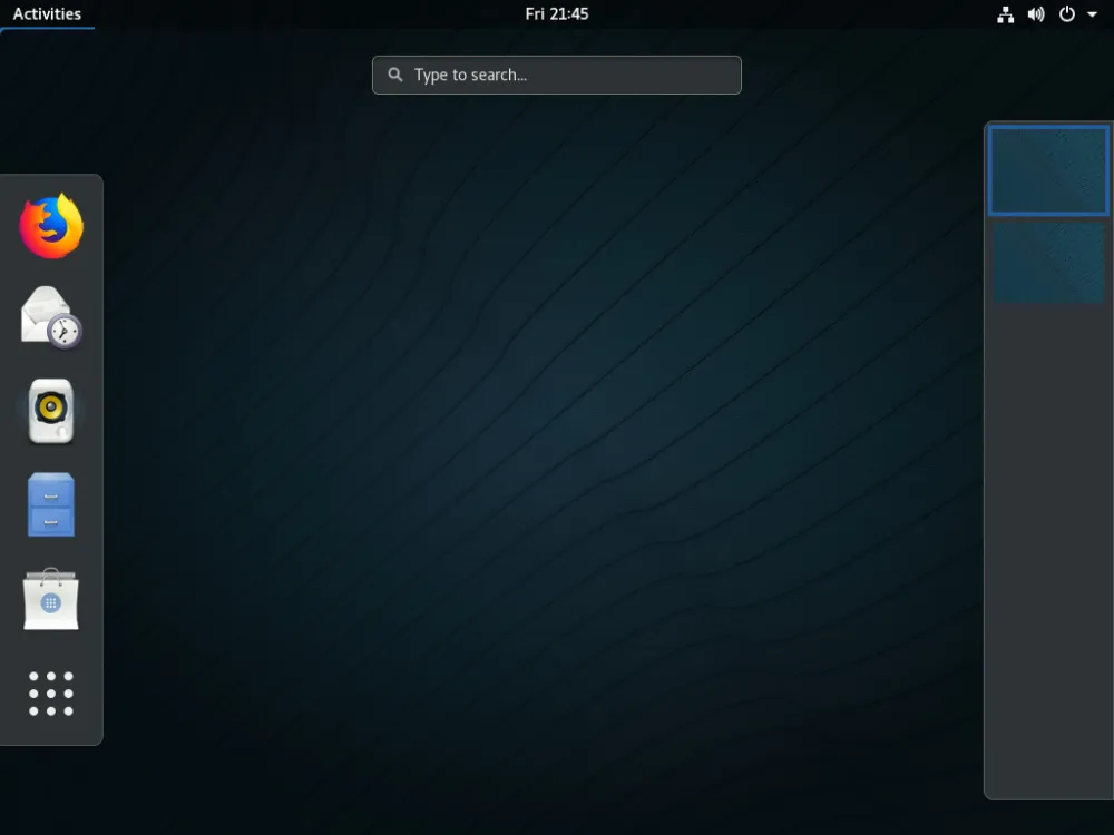 GNOME workspace selector on RHEL 8