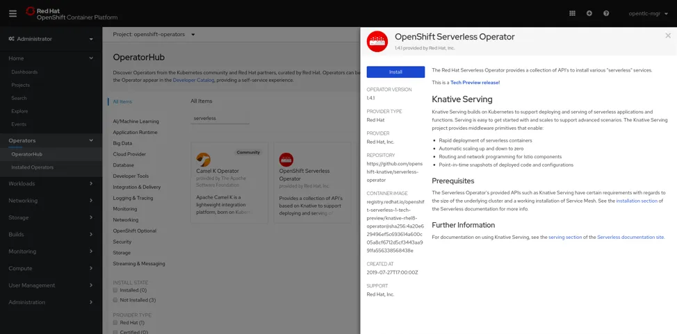 OpenShift Serverless Operator