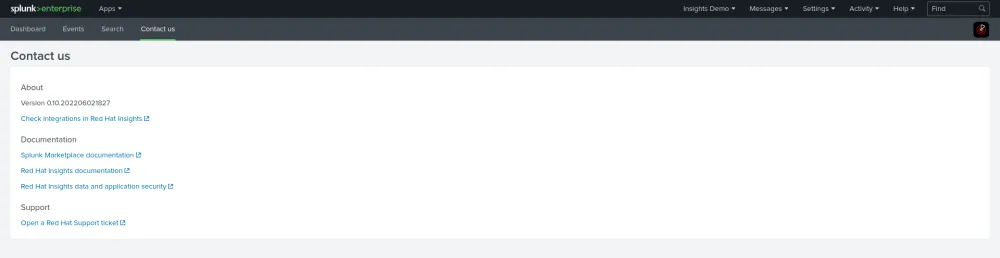 Red Hat Insights Contact Us section