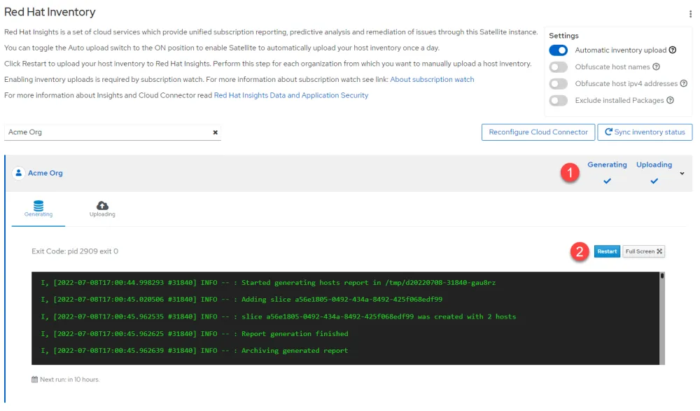 Go to the Configure -> Inventory upload