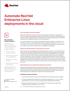 Automate Red Hat Enterprise Linux deployments in the cloud