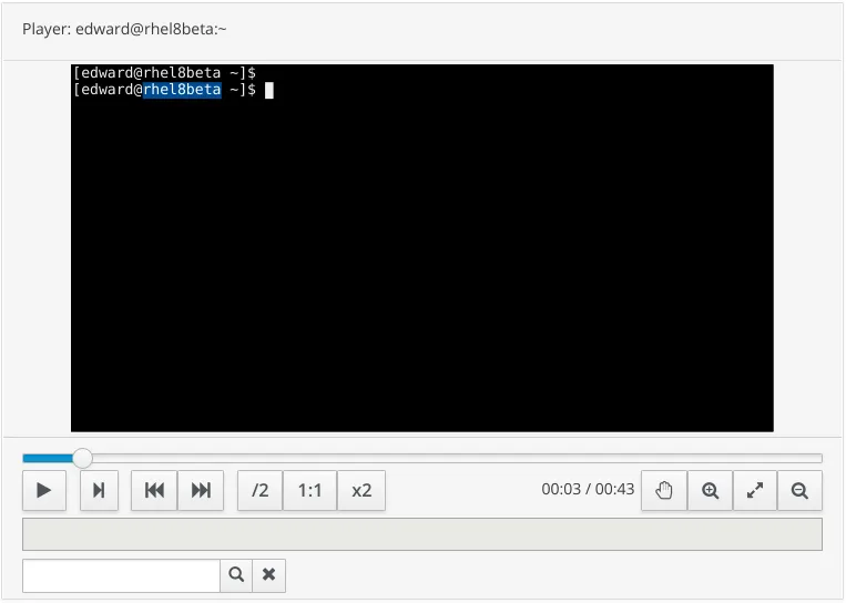 Session playback in the Web Console