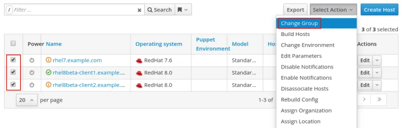 Add hosts to host group