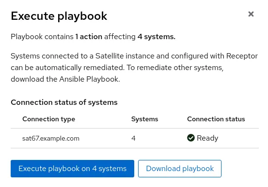 Figure 8. Executing the playbook on the systems