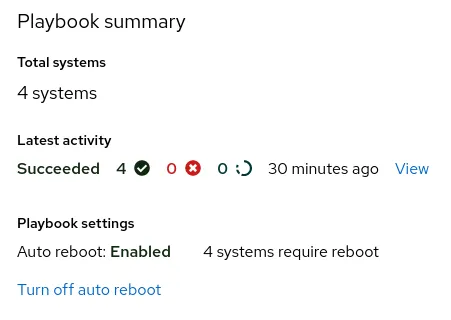 Figure 9. Playbook summary and progress.