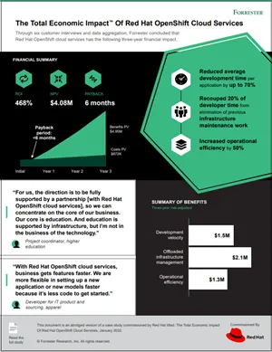 The Total Economic Impact™ of Red Hat OpenShift cloud services
