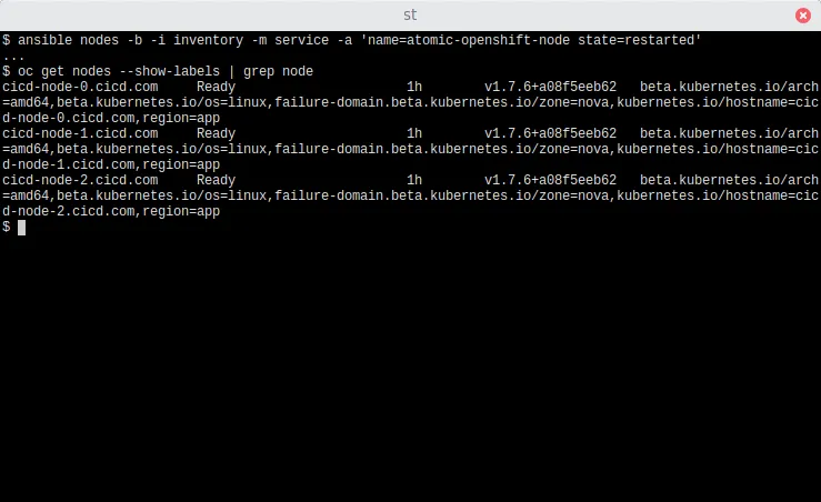 Figure 9: Restart node processes
