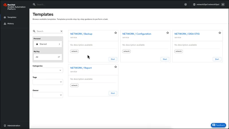 portal user interface