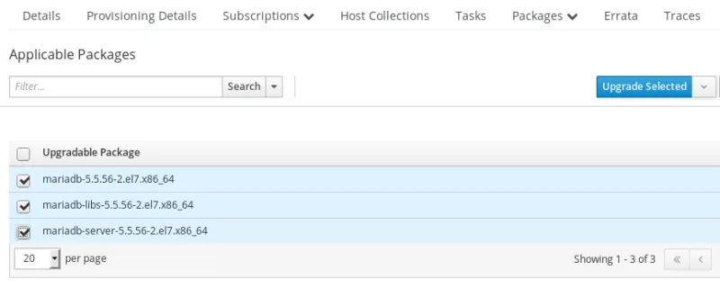 Install updates from Satellite Web Interface
