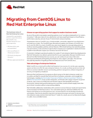 Migrating from CentOS Linux to Red Hat Enterprise Linux
