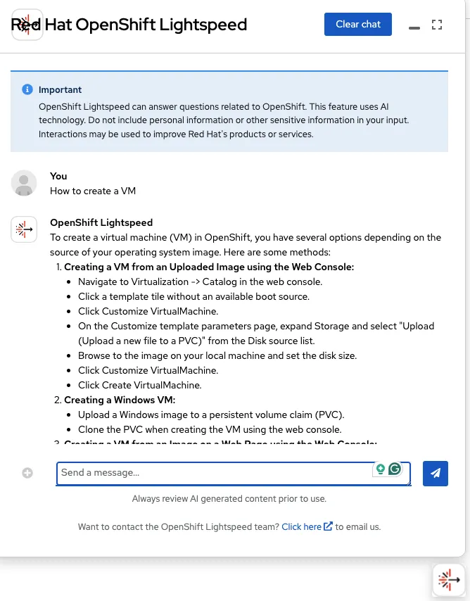 OpenShift virtualization product knowledge 