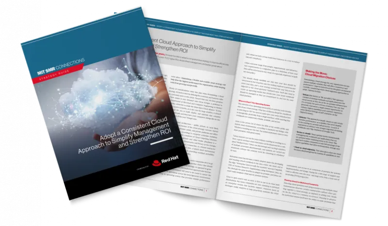 MIT SMR Connections guide: Adopt a consistent cloud approach
