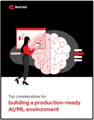 Front cover of Top considerations for building a production-ready AI/ML environment ebook
