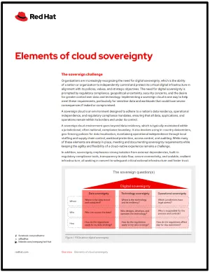 Elements of cloud sovereignty