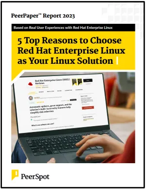 First page of 5 top reasons to choose Red Hat Enterprise Linux