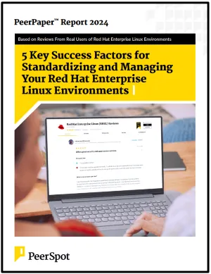 Front cover of 5 Key success factors for standardizing and managing your Red Hat Enterprise Linux environments pdf