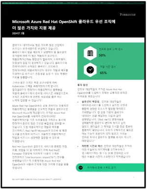 Microsoft Azure Red Hat OpenShift 클라우드 우선 조직에 더 많은 가치와 지원 제공