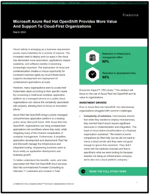 Microsoft Azure Red Hat OpenShift provides more value and support to cloud-first organizations