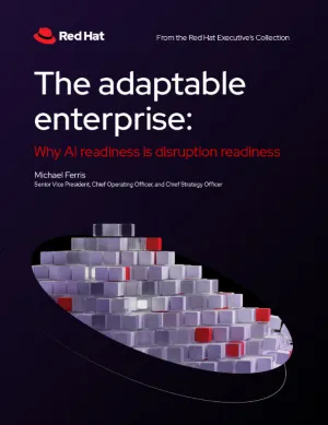 Front cover of The adaptable enterprise: Why AI readiness is disruption readiness ebook