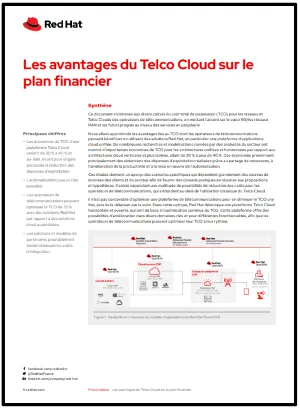 Front page of Les avantages du Telco Cloud sur le plan financier overview