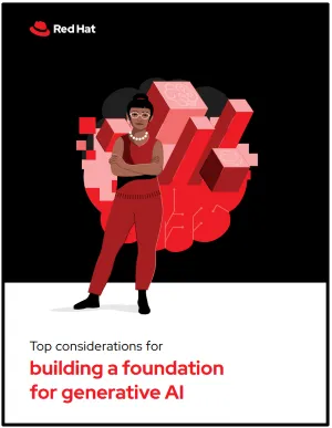 Front cover of Top considerations for building a foundation for generative AI ebook