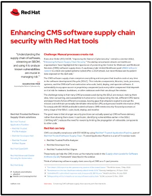 Enhancing CMS software supply chain security with Red Hat tools