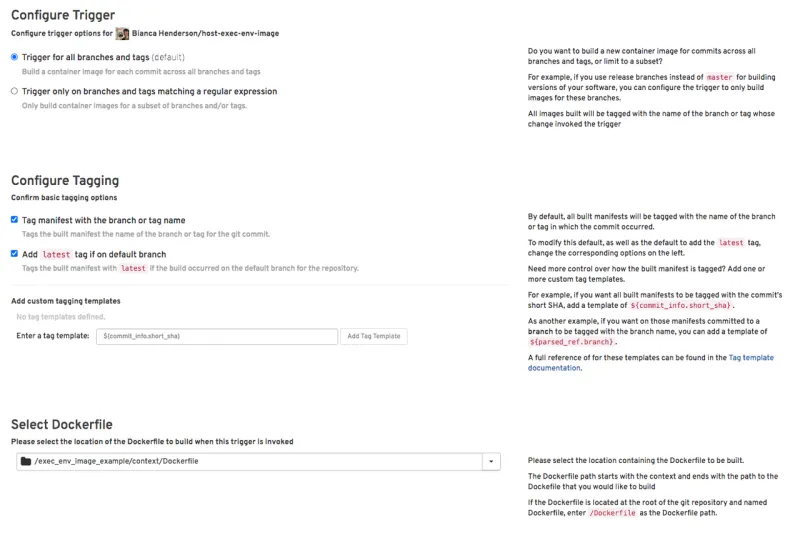 Ansible builder settings