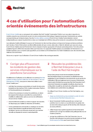 4&nbsp;cas d'utilisation pour l'automatisation orientée événements des infrastructures