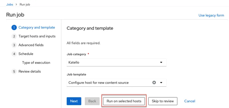 Run on selected hosts