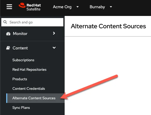 Alternate Content Sources