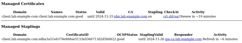Managed Certificates and Staplings for one domain