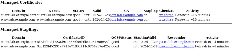 Managed Certificates and Staplings for two domains