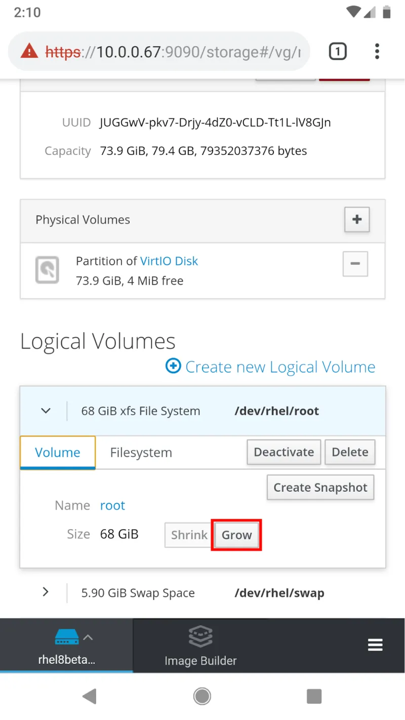 RHEL 8 Web Console Fig 7