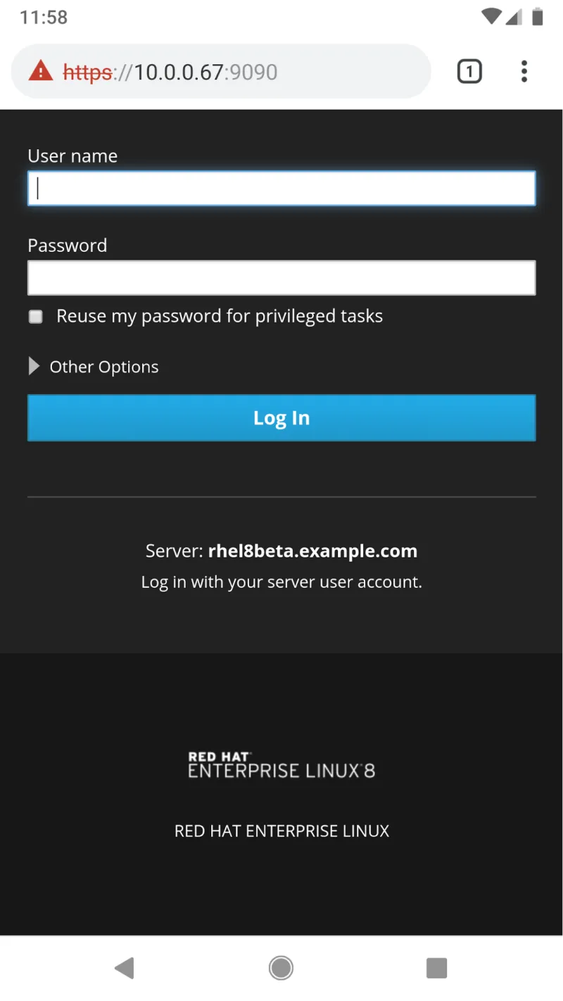 RHEL 8 Web Console Fig 1