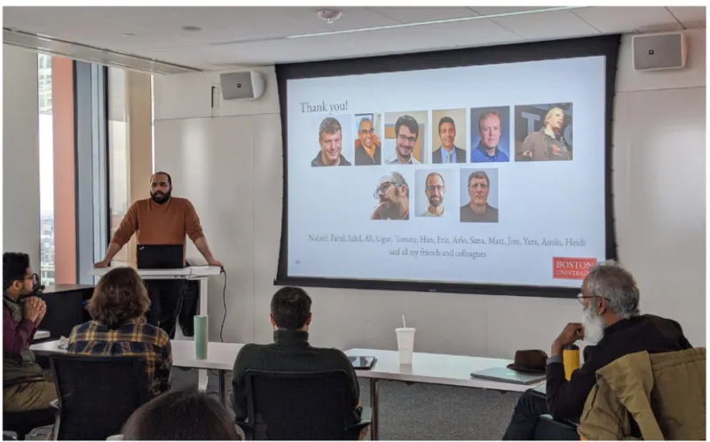 BU PhD Ali Raza presents his thesis work on Unikernel Linux. His related paper on the subject will appear at top systems conference EuroSys 2023 in Italy in July.