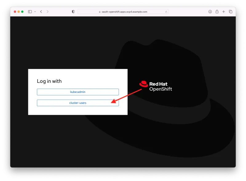 OpenShift console login